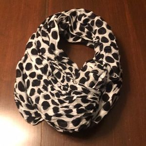 Polka dot infinity scarf